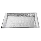 image of TableCraft 12845 - Square Mirror Honeycomb Stainless Steel Serving Tray 20-1/8" x 20-1/8" x 1-3/8"