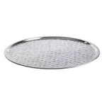 image of TableCraft Products 12847 - 18" Round Stainless Steel Mirror Honeycomb Serving Tray, 1/4" Height