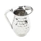image of TableCraft 12853 - 2-1/2 Qt Pitcher, 64-95 oz, 18/8 Steel, Honeycomb, 7-3/4"x5-1/2"x8-1/2"