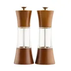 image of TableCraft 12856 Salt & Pepper Mill Set, 2-1/2" dia., 7" H, 2.5 oz., Acacia Rubberwood, 2-Set - 2/Set