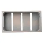 image of TableCraft 12897 - 1/2 Gastronorm Wooden Serving Crate, 12-3/4" x 10-3/8" x 2-3/4", Gray, Rectangular