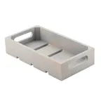image of TableCraft Products 12898 - 1/3 Gastronorm Crate, 12-3/4" x 6-7/8" x 2-3/4", Gray Wood