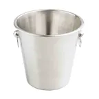 image of TableCraft Products 12929 Wine Bucket, 4.5-Qt Stainless Steel 200 Brushed, 8-1/2" x 8-1/2" x 8"