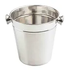image of TableCraft 12930 Wine Bucket, 4.5‑Qt Stainless Steel, Mirror/Brushed, 9.5"×8"×8", 8" Height