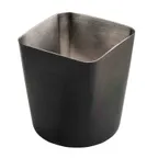 image of TableCraft 12959 - 12oz Fry Cup, 3" x 3" x 3-1/4", Stainless Steel, Black Matte, Square