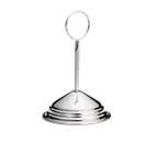 image of TableCraft Products 1306 Stainless Steel Menu Card Holder, 6" Tall Number Stand, 1-4" Diameter