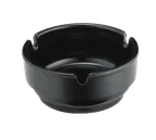 image of TableCraft Products 131B - 3" x 1-1/4" Round Ashtray, Dishwasher Safe, Black Phenolic, 12/Bag