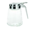 image of TableCraft Products 1371CP Glass Syrup Dispenser, 12 oz, Chrome Plated ABS Top, Fits Rack 1370R