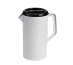 image of TableCraft 144GRT - 2.5-Qt Gray Pitcher, 64-95oz, 3-Way Black Lid, BPA Free, Dishwasher Safe