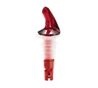 image of TableCraft 148A Liquor Pourer – 1oz Plastic No-Collar Red Spout, BPA-Free, Hand Wash Only, 1 Dozen