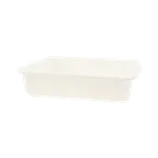 image of TableCraft 1529N Food Storage Box, 21-1/2" x 15-3/4" x 5", White HDPE, Dishwasher Safe, NSF, USA