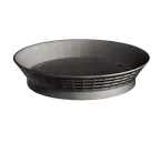 image of TableCraft 157510BK Black Platter Basket 10.5" Dia. x 2" H Polypropylene 150°F Safe NSF