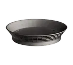 image of TableCraft 15759BK Fast Food Basket - 9" Round, 1-3/4" H, Black Polypropylene, Heat-Resistant, NSF, Made in USA