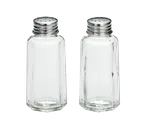 image of TableCraft 157S&P Salt/Pepper Shaker – 2 oz., 1‑5/8" dia. x 3‑3/4" H, Glass & Stainless Steel