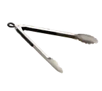 image of TableCraft Products 2012 Locking Tongs, 12", Ergonomic, Non-Slip Grip, Stainless Steel, Black