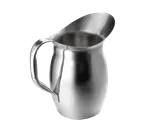 image of TableCraft 203 - 3-Qt Bell Water Pitcher, 96-128 oz, 18/8 Stainless Steel, Mirror, Handle