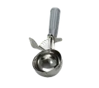 image of TableCraft Products 2108 - 4-5 oz Thumb Press Ice Cream Disher, 18/8 Stainless Steel, Gray Handle