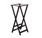 image of TableCraft 22 Tray Stand - 18" x 17" Top, 38" Height, Mahogany, Rubber Slip-Proof Rings, Wood