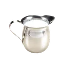 image of TableCraft Products 2308 - 8oz Stainless Steel Bell Creamer, Mirror, Handle, Dishwasher Safe