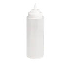 image of TableCraft 23363C Squeeze Bottle – 32 oz Clear WideMouth Polyethylene, NSF