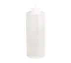 image of TableCraft 233C Squeeze Bottle – 32oz Clear Polyethylene 38mm Opening Dishwasher Safe Cone Tip USA