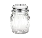 image of TableCraft Products 260SL Cheese & Spice Shaker, 6-9 oz Glass Jar, Slotted Chrome Top, Metal Lid