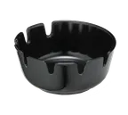 image of TableCraft 263B-1 Classic Deepwell Ashtray, 4" x 1-3/4", Black Phenolic, Dishwasher Safe