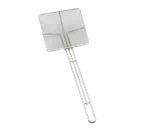 image of TableCraft Products 2677 Skimmer, 6-1/2" x 6-1/2" Fine Mesh, Nickel Plated, 20"L
