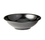 image of TableCraft 282B 36oz Black Melamine Bowl, 8" Dia × 1-3/4" H, 1 Qt, Dishwasher Safe, 212°F