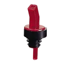 image of TableCraft 295R Red Liquor Pourer, Free-Flow, Collared Spout, BPA-Free Plastic, Hand Wash Only, 12/Bag