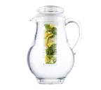 image of TableCraft 328 3-Qt Clear Polycarbonate Pitcher, Center Ice Core, Handle & Lid, Dishwasher Safe