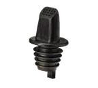 image of TableCraft Products 33BK Free Flow Liquor Pourer, Plastic, Black Spout, No Collar, Cash & Carry, 12 Per Polybag