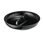 image of TableCraft Products 341B-1 Ashtray, 7" Black Phenolic, Dishwasher Safe Smallware Tabletops Accessory