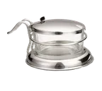 image of TableCraft 357J Condiment Jar – 6 oz Glass Replacement, Dishwasher Safe, Fits H537 & 357 Set