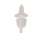image of TableCraft 35C Free Flow Liquor Pourer, Clear Plastic, Collarless, BPA-Free, 12/Bag, Hand Wash Only
