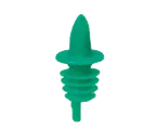 image of TableCraft 35G Free Flow Liquor Pourer, Green Spout, Plastic, Collarless, 12/Bag, Hand Wash Only