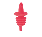 image of TableCraft Products 35R - Red Free Flow Liquor Pourer, Plastic, No Collar, Economy, Hand Wash Only, 12/Bag