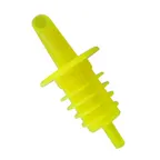 image of TableCraft Products 35Y Liquor Pourer – Economy Free Flow Plastic Yellow Pourer, No Collar, Ideal for Bartending