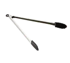 image of TableCraft 4016BK Utility Tongs – 16” Black, 1.2mm Steel, Heat Resistant 400°F, Silicone Tip