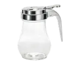 image of TableCraft 406 Syrup Pourer – 6oz Teardrop Glass, Chrome Metal Top, Dishwasher‑Safe, 1371R – 12/Case