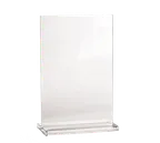 image of TableCraft Products 4060 - Clear Acrylic Menu Card Holder, 4" x 2" x 6-1/4", Two-Sided, Dishwasher Safe