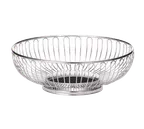 image of TableCraft 4174 - Oval Chrome Plated Serving Basket, 9" x 6-1/2" x 2-3/4", Hand Wash Only, Boxed