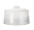 image of TableCraft Products 421 Clear Cake Cover 12" dia. x 7.5"H Styrene with Plastic Handle