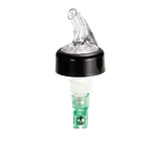 image of TableCraft Products 4243A Liquor Pourer – 3/4 oz capacity, clear spout, black collar, dip tube, plastic, pack of 12