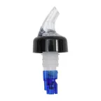 image of TableCraft Products 4244A Liquor Pourer – 7/8 oz Capacity, Clear Spout with Black Collar, Plastic, Sold in Dozen Packs