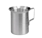 image of TableCraft 435 4-Qt Aluminum Measuring Cup, 128oz, Graduated Qt & Liter Markings