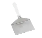 image of TableCraft Products 461W - 11" Turner with 4.5" x 6.25" Steel Blade, White Handle, Dishwasher Safe
