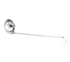 image of TableCraft Products 4706 - 6-8oz Stainless Steel Ladle, 15" Handle, 1-Piece, Dishwasher Safe