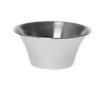 image of TableCraft 5064 - 6 oz Flared Stainless Steel Ramekin & Sauce Cup, Dishwasher Safe