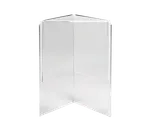 image of TableCraft 50703 Clear Acrylic Menu Card Holder – 5¼"×5¼"×7¼", Dishwasher Safe Plastic Base - 1/Each